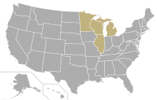 Northern Collegiate Hockey Association locations