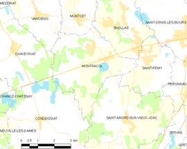 Mapa obce Montracol