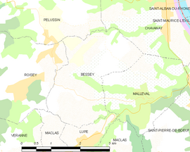 Mapa obce Bessey