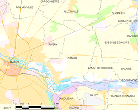 Mapa obce Camon