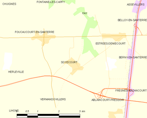 Poziția localității Soyécourt