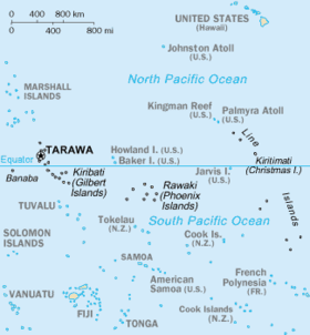carte : Géographie des Kiribati