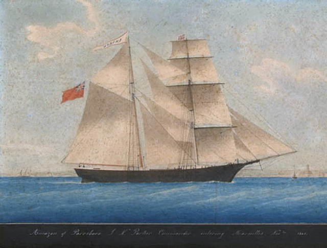 Pintura de 1861 do Amazon, renomeado depois para Mary Celeste.