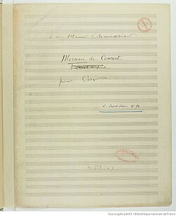 Page de titre du manuscrit.