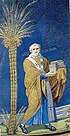 Mosaic của Felix IV (III) trong Santi Cosma e Damiano, Rome, Italy (527-530). Jpg