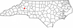 Location of Granite Falls, North Carolina
