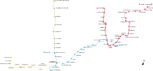 Image représentant un schéma avec les deux phases d'extension visibles en rouge pointillé.