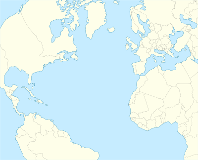 Mapa de localización de Océano Atlántico Norte