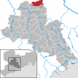 Läget för kommunen Ostrau i Landkreis Mittelsachsen