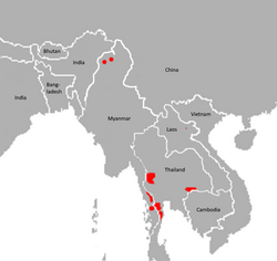 Razširjenost indokitajskega tigra