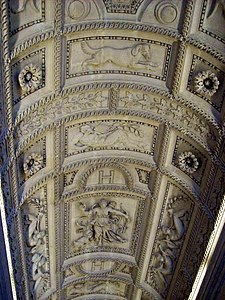 Ceiling of the stairway of Henri II in the Louvre (1546–53), by Pierre Lescot