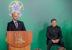 Paulo Lucon, discursando durante a cerimônia em que recebeu o cargo. Foto: Cleverson Oliveira SG/PR