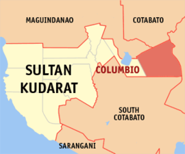 Columbio na Sultan Kudarat Coordenadas : 6°42'N, 124°56'E