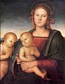 Pietro Perugino: Maria met Christuskind en Johannes de Doper