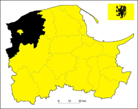 Okres Słupsk na mapě vojvodství