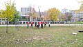 Un match de quidditch entre étudiants de l'université.