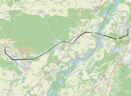 Spoorlijn Haguenau - Rastatt op de kaart