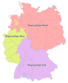 3 Regionalliga-Staffeln von 2008 bis 2012
