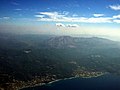 Aerial view of Attavyros mountain and municipal unit