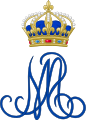 Monograma de la reina María Amelia de Borbón-Dos Sicilias, consorte de Luis Felipe I.