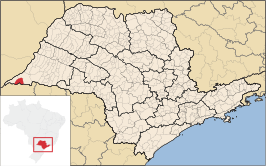Kaart van Euclides da Cunha Paulista
