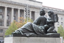 Liberty of Worship monument in Washington, D.C. Sculpture "Liberty of Worship, Oscar S. Straus Memorial Fountain," by Adolph Alexander Weinman at the Environmental Protection Agency, Ronald Reagan Building, Washington, D.C LCCN2013634588.tif