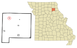 Location of Leonard, Missouri