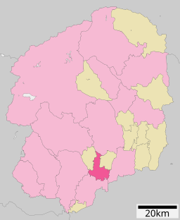 Shimotsukes läge i Tochigi prefektur