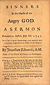 Image 10Jonathan Edwards' 1741 sermon "Sinners in the Hands of an Angry God" (from First Great Awakening)