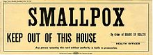 Smallpox quarantine order, California, c. 1910 Smallpox keep out of this house..JPG