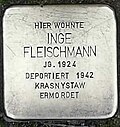 Der Stolperstein für Inge Fleischmann