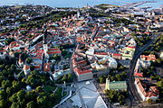 Tallinn Óvárosa légi felvételen