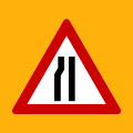 Κ-6α Road narrows on left