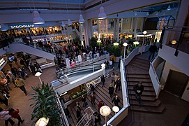 View of Christmas shopping