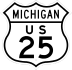 US Highway 25 marker