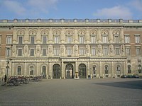 Fachada oeste del Palacio Real de Estocolmo
