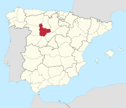 瓦拉多利德省 在西班牙的位置