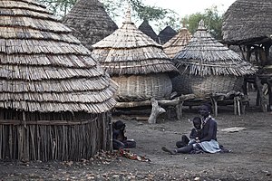 English: A village in South Sudan