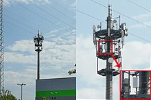 5G 3.5 GHz cell site of Vodafone in Karlsruhe, Germany Vodafone 5G Karlsruhe.jpg