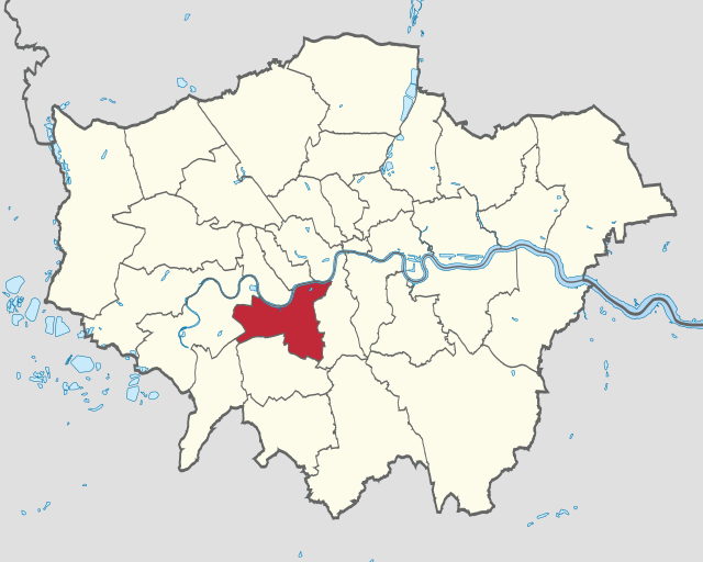 旺兹沃思区在大伦敦的位置