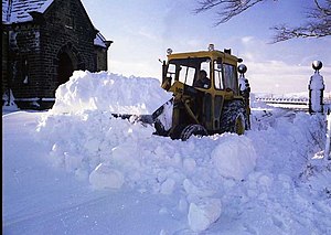 English: Winter, 1962-63 - Snow clearance, top...