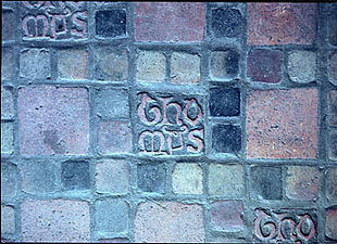 Vestibule mosaic (1908), Bryn Mawr College Deanery, Bryn Mawr, Pennsylvania.