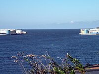 The view of the barrier from the east in June, 2011.