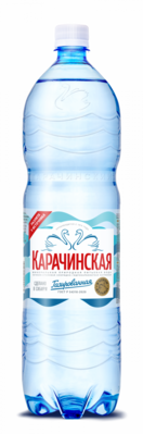 Бутылка «Карачинской» объёмом 1.5 литра и дизайном, используемым с 2019 года