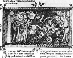 The burning of Jews in 1349 (from a European chronicle written on the Black Death between 1349 and 1352)