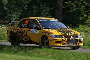 2015 Rally Bohemia - Schumann, Mitsubishi Lancer Evolution.JPG