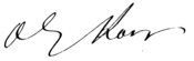Alphonse Karr aláírása