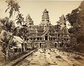 An 1866 photograph of Angkor Wat by Emile Gsell.