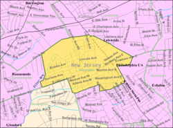 Census Bureau map of Magnolia, New Jersey
