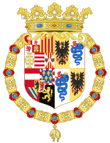 Znak Španělska Filipa II. Jako monarchy v Miláně (1558-1580). Svg